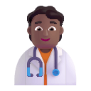 Medium Dark Health Worker (Fluent) Free Open-Source SVG Icon