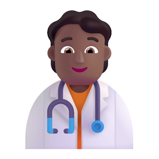 Medium Dark Health Worker (Fluent) Free Open-Source SVG Icon (Fluent Emoji)