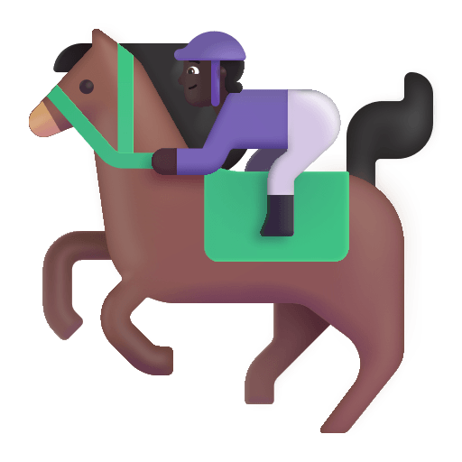 Dark Horse Racing (Fluent) Free Open-Source SVG Icon (Fluent Emoji)