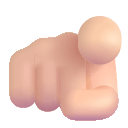 Index Finger Pointing At Viewer (Light) Free Open-Source SVG Icon