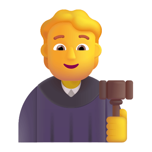 Judge (Fluent Emoji) Free Open-Source SVG Icon (Fluent Emoji)