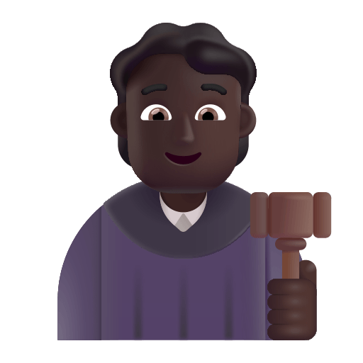 Dark Judge Emoji (Fluent) Free Open-Source SVG Icon (Fluent Emoji)