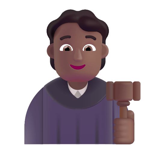 Medium Dark Judge (Fluent) Free Open-Source SVG Icon (Fluent Emoji)