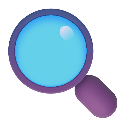 Tilted Left Magnifying Glass (Fluent) Free Open-Source SVG Icon (Fluent Emoji)