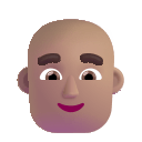 Medium Bald Man (Fluent) Free Open-Source SVG Icon