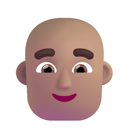 Medium Bald Man (Fluent) Free Open-Source SVG Icon (Fluent Emoji)