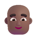 Medium Dark Bald Man (Fluent) Free Open-Source SVG Icon