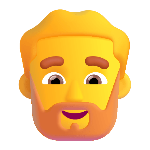 Bearded Man (Fluent) Free Open-Source SVG Icon (Fluent Emoji)