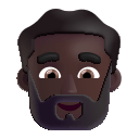 Dark Beard Man (Fluent) Free Open-Source SVG Icon