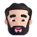 Light Beard Man (Fluent) Free Open-Source SVG Icon