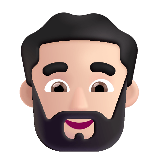 Light Beard Man (Fluent) Free Open-Source SVG Icon (Fluent Emoji)