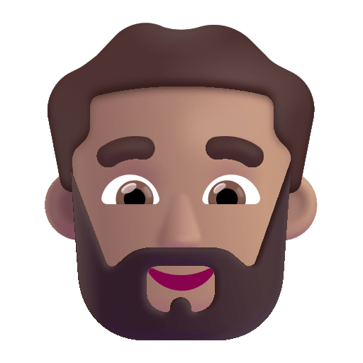 Medium Beard Man Free Open-Source SVG Icon (Fluent Emoji)