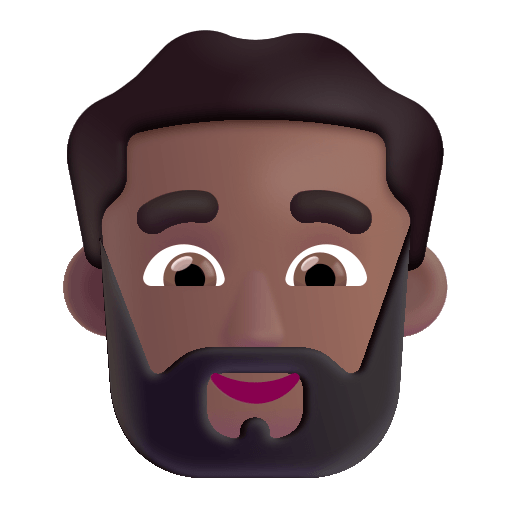 Medium Dark Bearded Man (Fluent) Free Open-Source SVG Icon (Fluent Emoji)