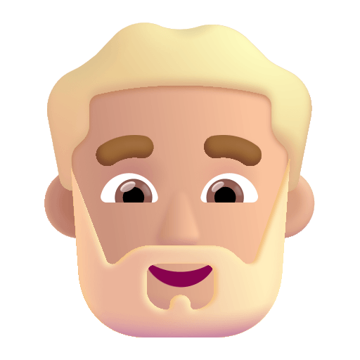 Medium Light Beard on Man (Fluent) Free Open-Source SVG Icon (Fluent Emoji)