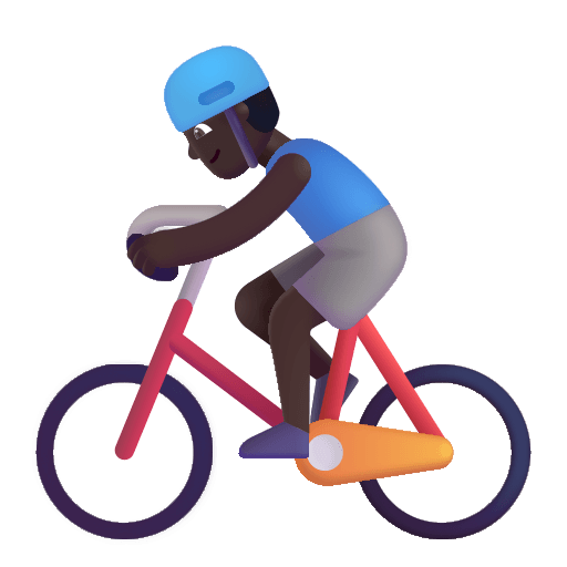 Dark Biking Man (Fluent) Free Open-Source SVG Icon (Fluent Emoji)