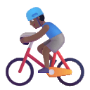 Medium Dark Man Biking (Fluent) Free Open-Source SVG Icon