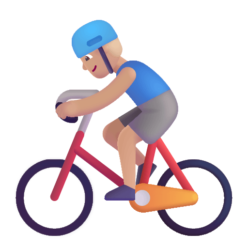 Medium Light Man Biking (Fluent) Free Open-Source SVG Icon (Fluent Emoji)