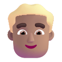 Medium Blonde-Haired Man (Fluent) Free Open-Source SVG Icon