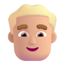 Medium Light Blonde Haired Man (Fluent) Free Open-Source SVG Icon