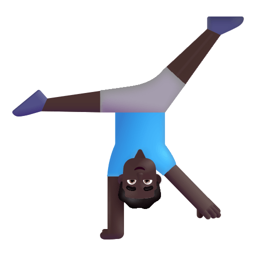 Dark Man Cartwheeling (Fluent) Free Open-Source SVG Icon (Fluent Emoji)