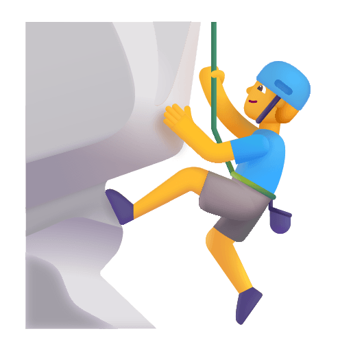 Man Climbing (Fluent) Free Open-Source SVG Icon (Fluent Emoji)