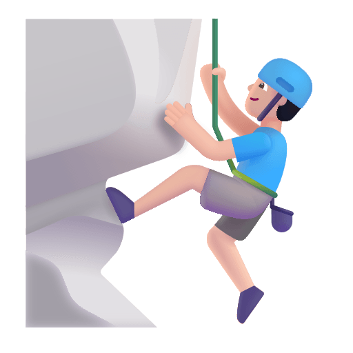 Climbing Man (Light) Free Open-Source SVG Icon (Fluent Emoji)