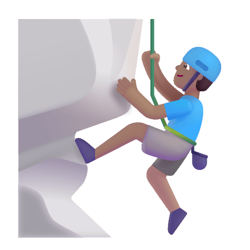 Medium Climbing Man (Fluent) Free Open-Source SVG Icon (Fluent Emoji)