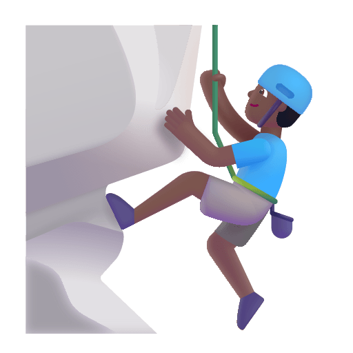 Medium Dark Climbing Man (Fluent) Free Open-Source SVG Icon (Fluent Emoji)