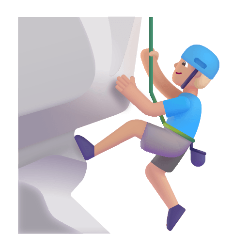 Medium Light Climbing Man (Fluent) Free Open-Source SVG Icon (Fluent Emoji)