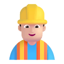 Light Construction Worker Man (Fluent) Free Open-Source SVG Icon