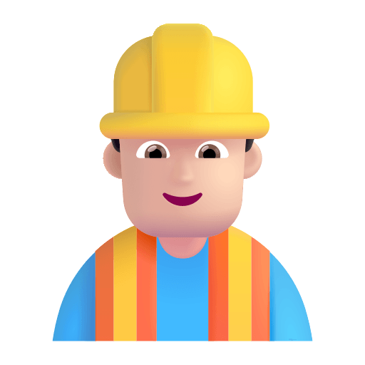 Light Construction Worker Man (Fluent) Free Open-Source SVG Icon (Fluent Emoji)