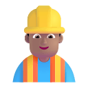 Medium-Skinned Male Construction Worker (Fluent) Free Open-Source SVG Icon