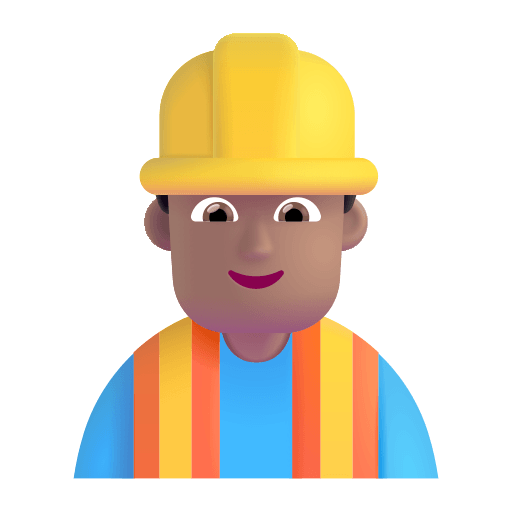 Medium-Skinned Male Construction Worker (Fluent) Free Open-Source SVG Icon (Fluent Emoji)