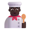 Dark-Skinned Male Chef (Fluent) Free Open-Source SVG Icon