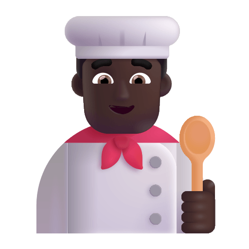 Dark-Skinned Male Chef (Fluent) Free Open-Source SVG Icon (Fluent Emoji)