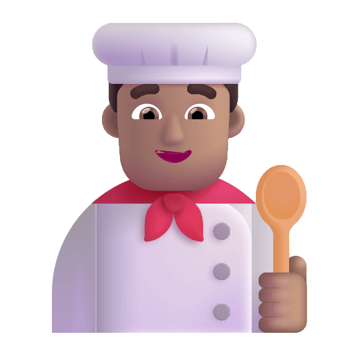 Medium Man Cooking Chef (Fluent) Free Open-Source SVG Icon (Fluent Emoji)