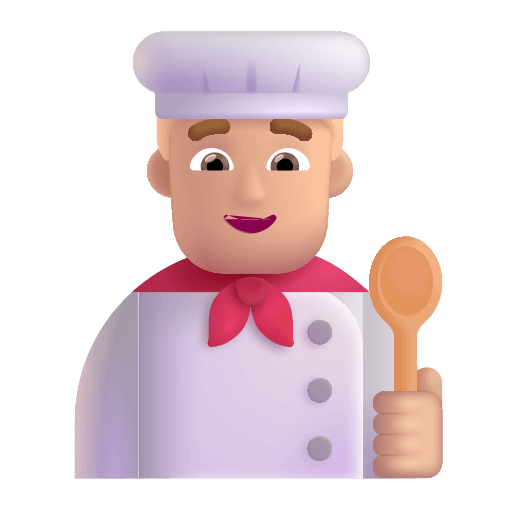 Medium Light Man Cooking Free Open-Source SVG Icon (Fluent Emoji)