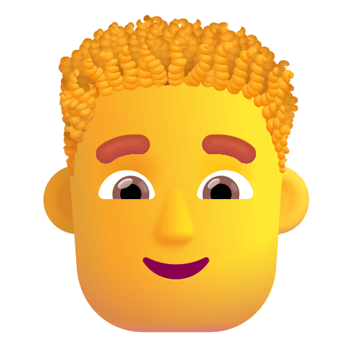 Curly Haired Man (Fluent) Free Open-Source SVG Icon (Fluent Emoji)