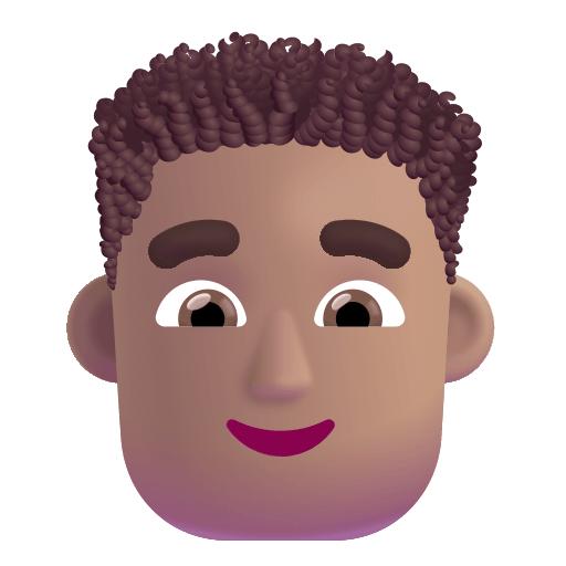 Medium Curly Haired Man (Fluent) Free Open-Source SVG Icon (Fluent Emoji)