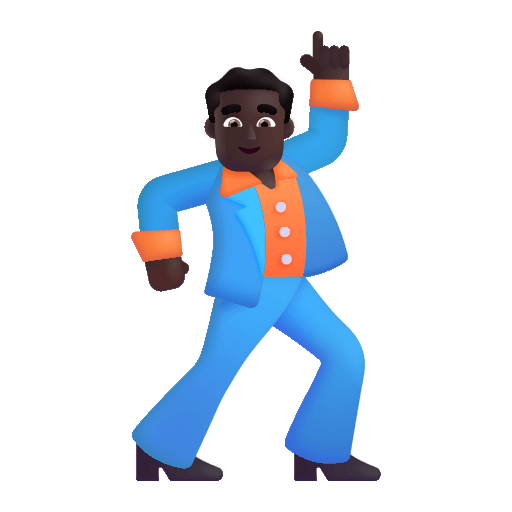 Dark Dancing Man (Fluent) Free Open-Source SVG Icon (Fluent Emoji)