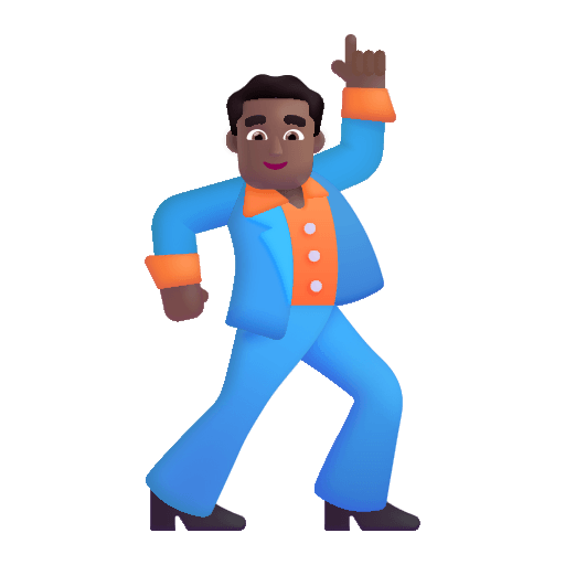 Medium Dark Dancing Man (Fluent) Free Open-Source SVG Icon (Fluent Emoji)