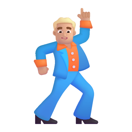 Medium Light Dancing Man (Fluent) Free Open-Source SVG Icon (Fluent Emoji)