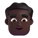 Dark Skin Tone Man (Fluent) Free Open-Source SVG Icon