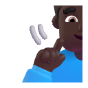 Deaf Man Emoji (Dark) Free Open-Source SVG Icon