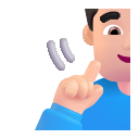 Deaf Man Emoji (Light) Free Open-Source SVG Icon