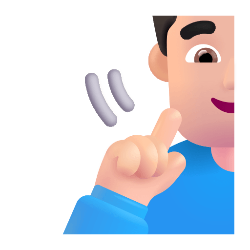 Deaf Man Emoji (Light) Free Open-Source SVG Icon (Fluent Emoji)