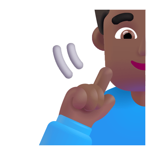 Medium Dark Deaf Man Emoji Free Open-Source SVG Icon (Fluent Emoji)