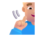 Medium Light Deaf Man Emoji Free Open-Source SVG Icon