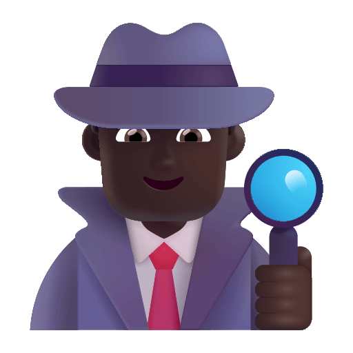 Dark Man Detective (Fluent) Free Open-Source SVG Icon (Fluent Emoji)