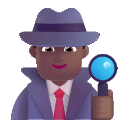 Medium Dark Male Detective (Fluent) Free Open-Source SVG Icon